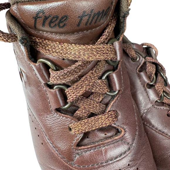SAS High Street-Y Sneaker Lace Up Perforated Leather Low‎ Top Brown Size 7 - Picture 4 of 11